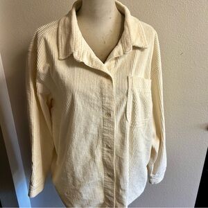 BP shaket jacket shirt combo cream corduroy sz med oversized from Nordstrom guc